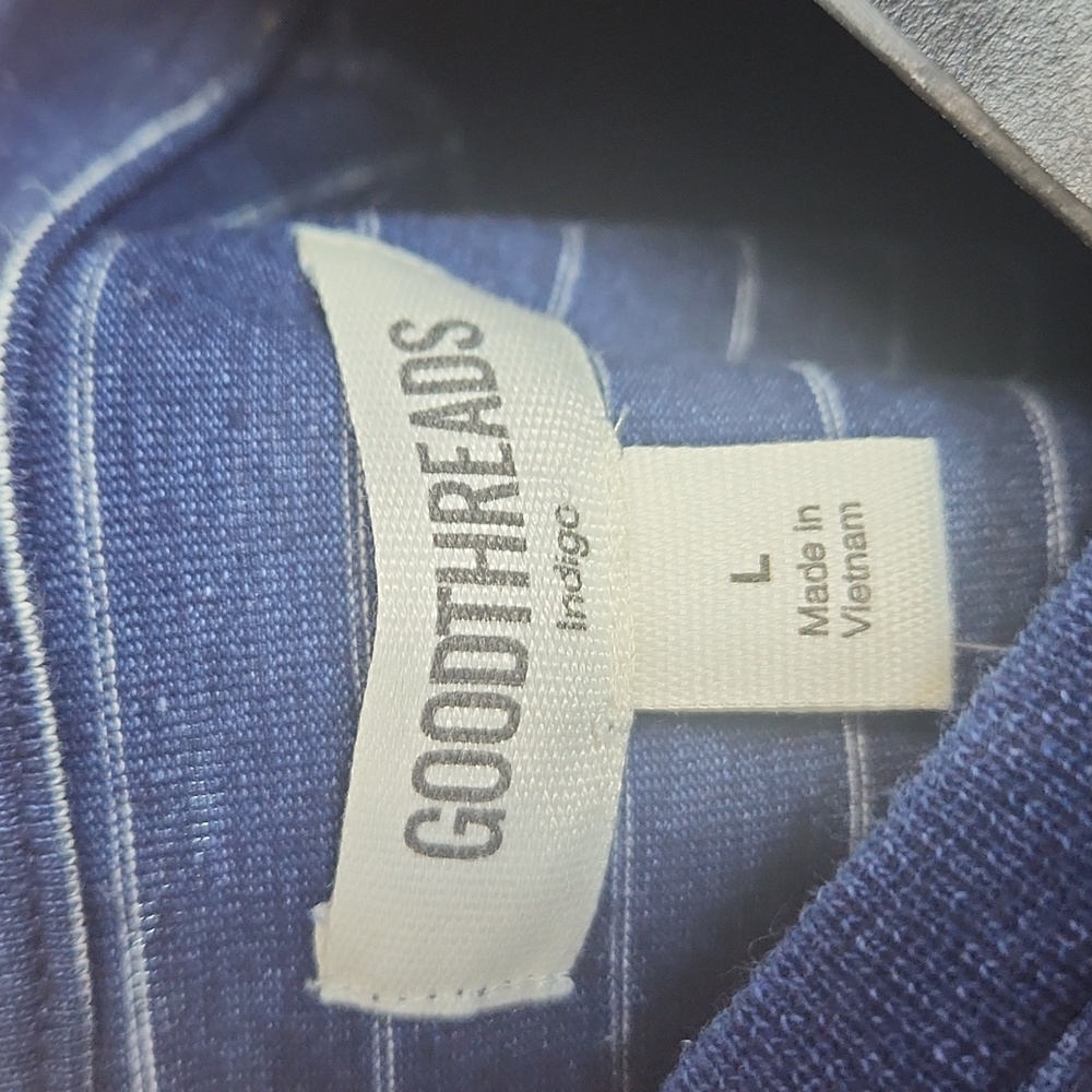 GoodThreads Striped Henley Tee - Picture 7 of 9